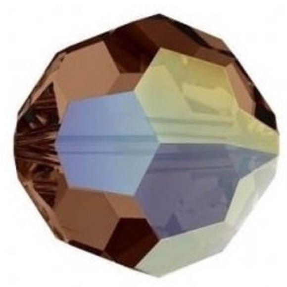 As Low As $2 4mm Smoked Topaz AB Swarovski Crystal Round 5000 Beads 8pcs - Picture 1 of 2